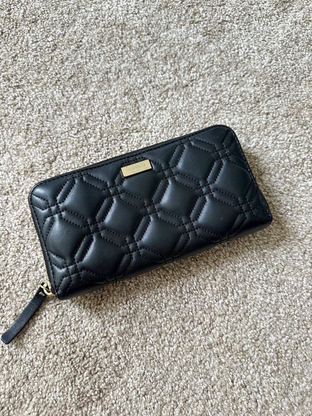 Kate Spade Astor Court Neda Black Quilted Wallet